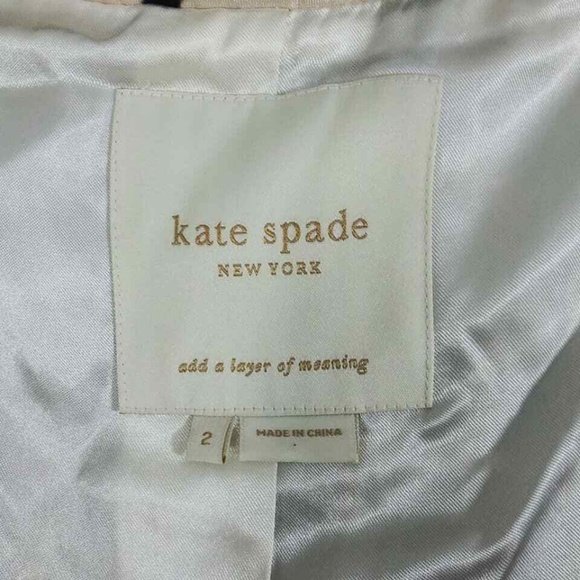 KATE SPADE Annie Wool Blend Belted Jacket Sz 2 - Picture 7 of 8